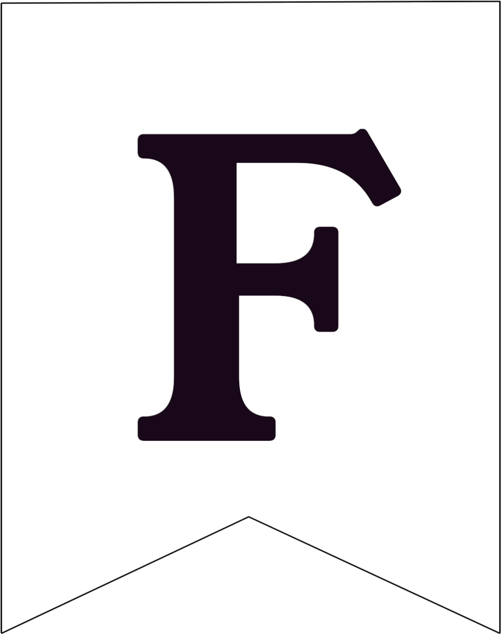 Bold Letter F Graphic PNG image