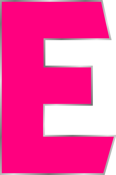 Bold Magenta Letter E Graphic PNG image
