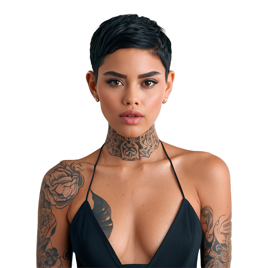 Bold Neck Tattoo Frameworks Png 15 PNG image