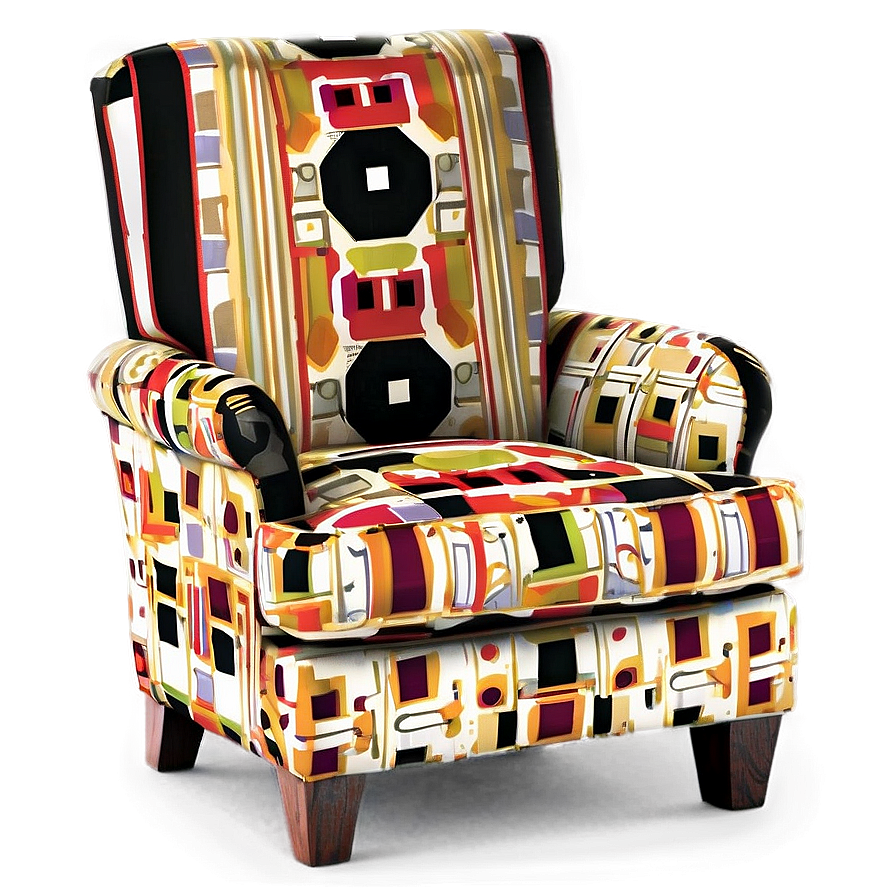 Bold Patterned Armchair Png Bxd82 PNG image