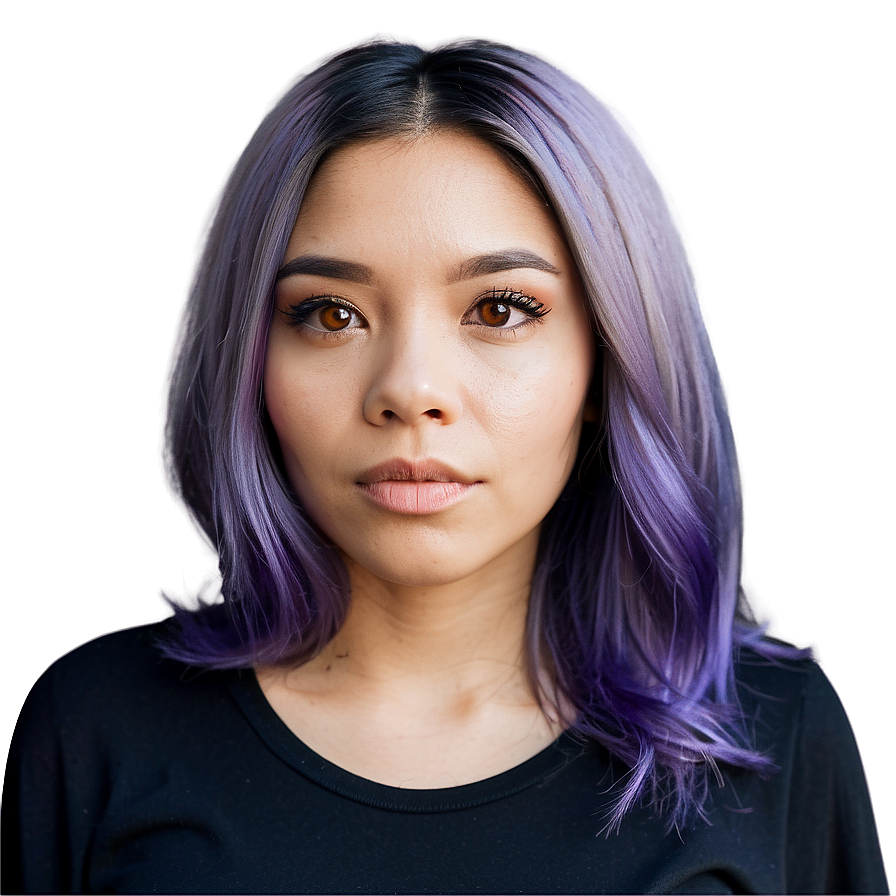 Bold Purple Hair Color Transformation Png Avp50 PNG image