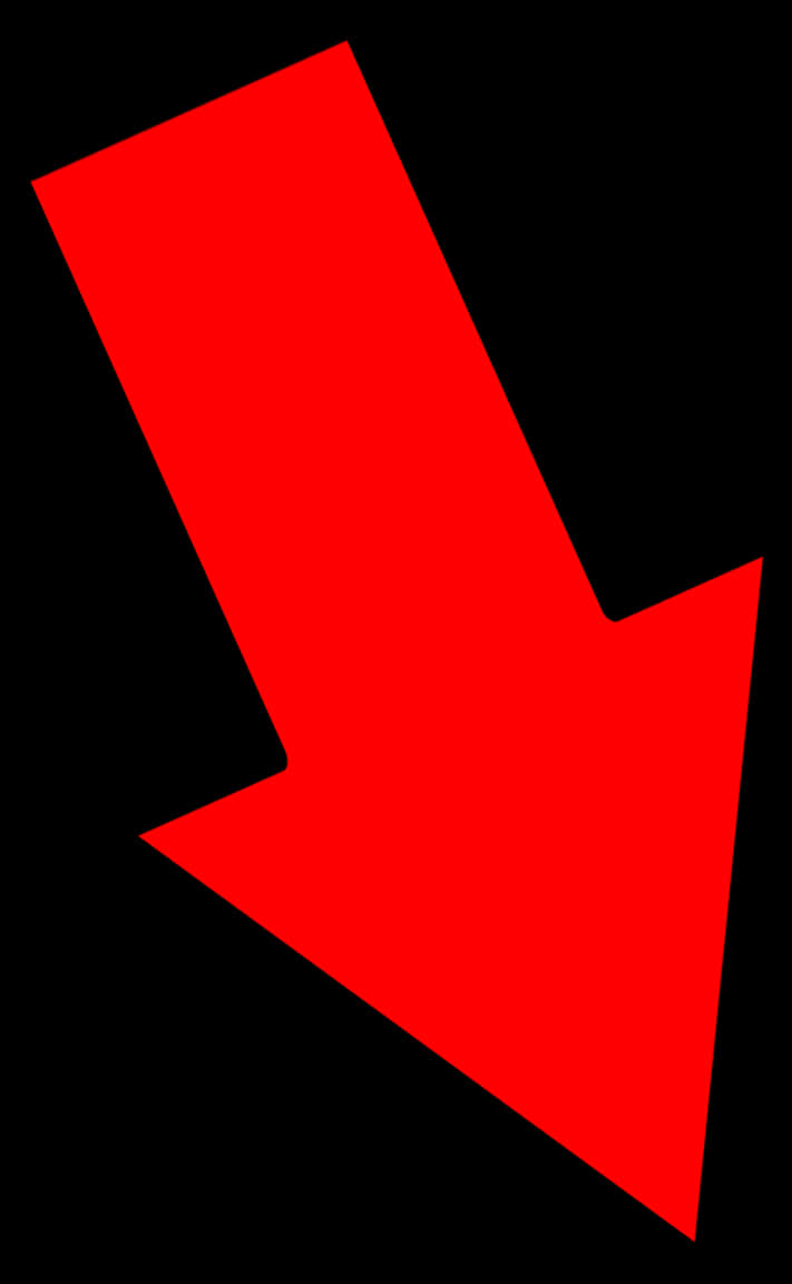 Bold Red Downward Arrow PNG image