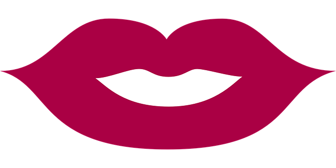 Bold Red Lips Graphic PNG image