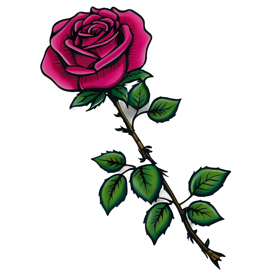 Bold Rose Tattoo Design Png Ikk PNG image