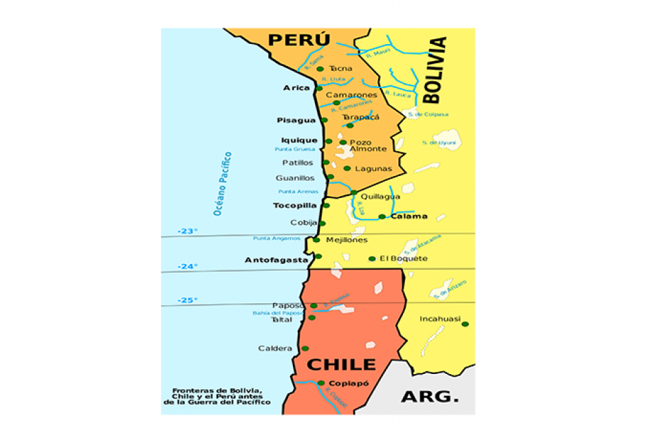 Bolivia Chile Peru Borders Map PNG image