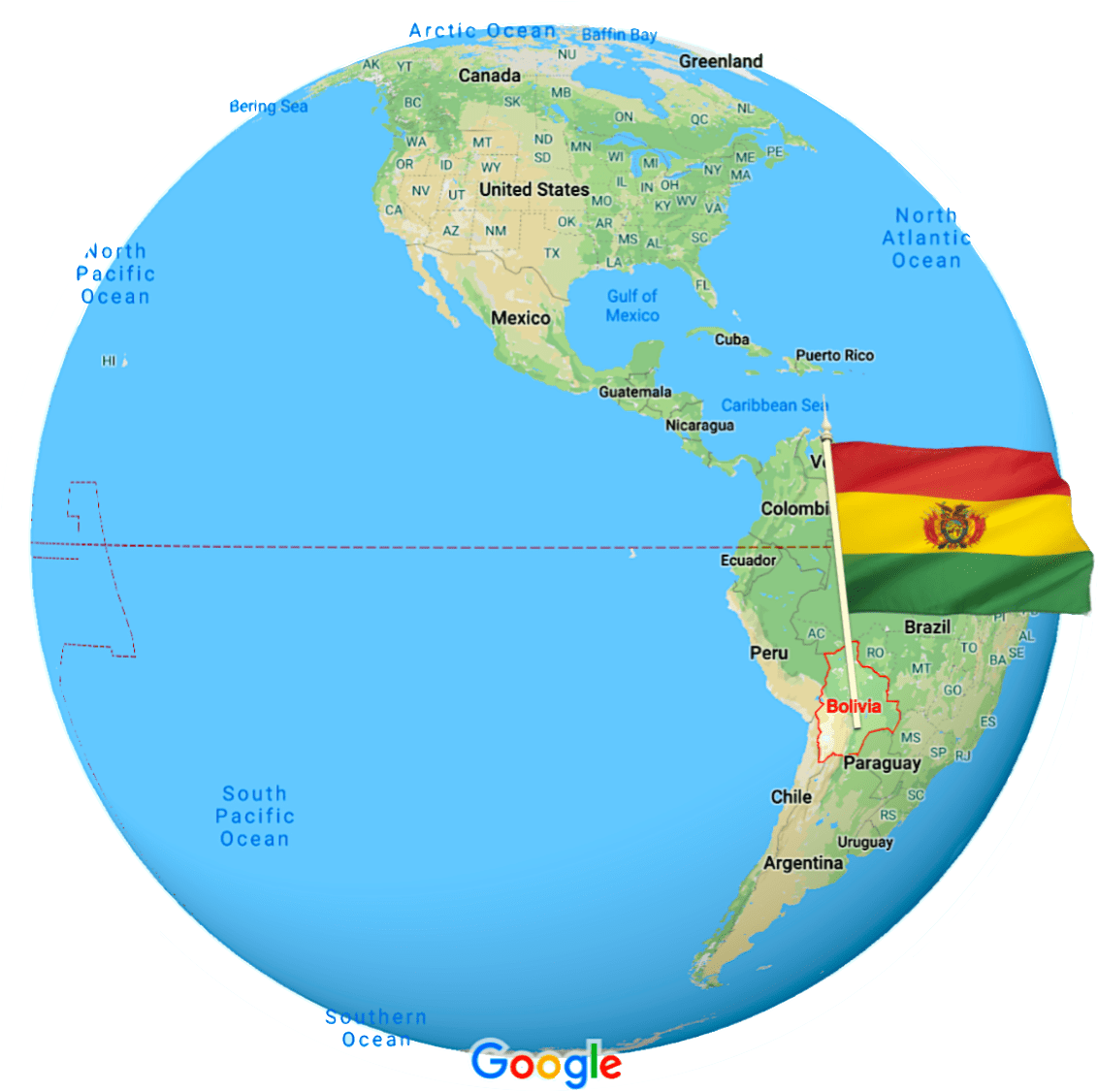 Bolivia Flag Map Overlay PNG image