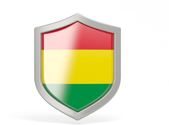 Bolivian Flag Shield Graphic PNG image