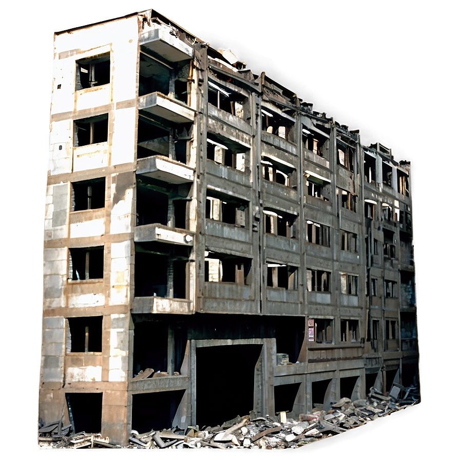 Bombed Out Building Png 06212024 PNG image