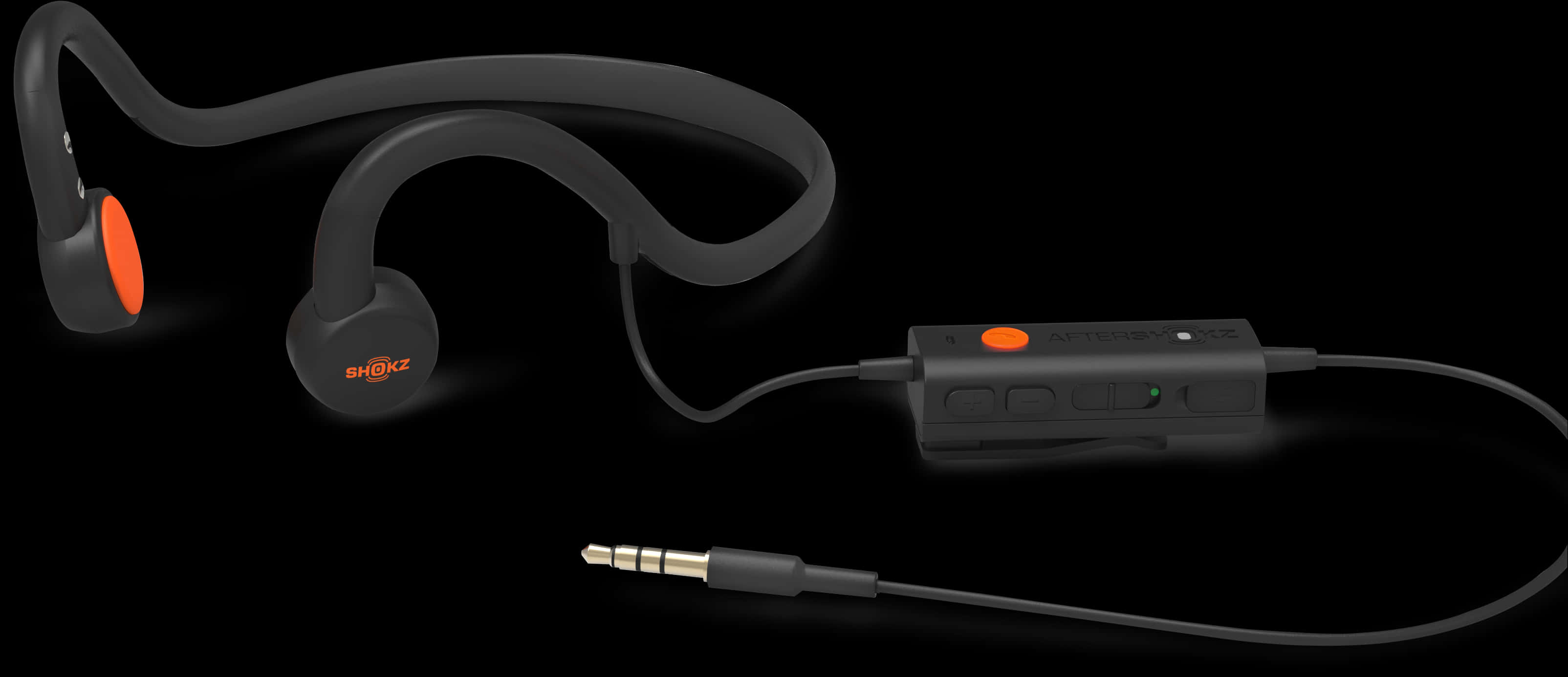 Bone Conduction Headphoneswith Inline Control PNG image