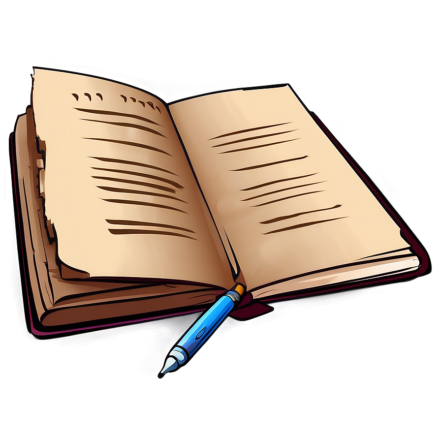 Book And Pen Vector Sketch Png 21 PNG image