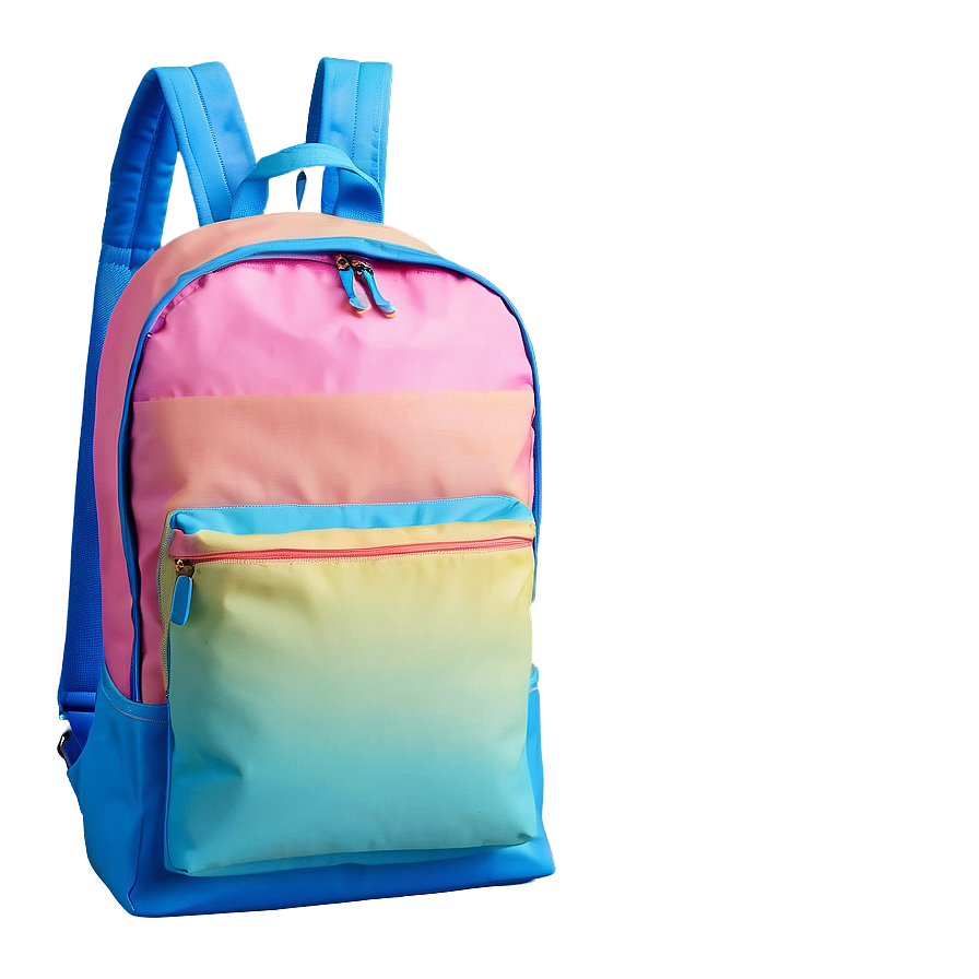 Book Bag In Pastel Colors Soft Png Shq PNG image