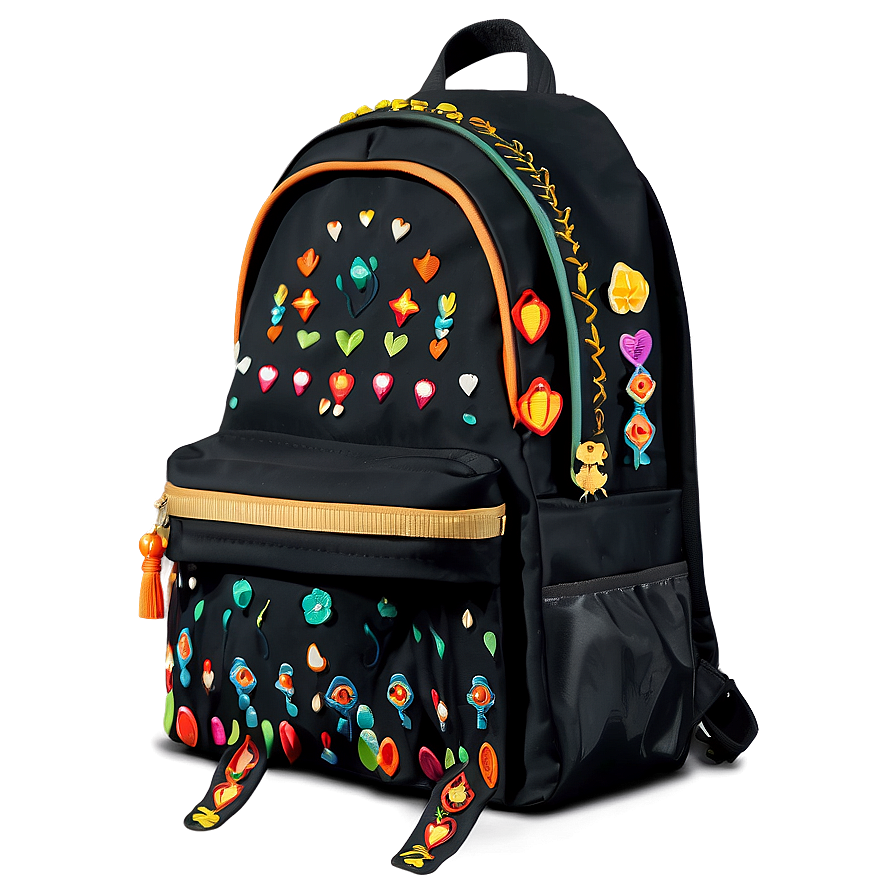 Book Bag With Embroidery Detail Png 06282024 PNG image