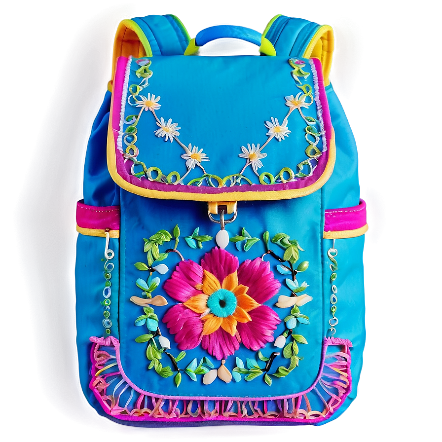 Book Bag With Embroidery Detail Png Yht PNG image