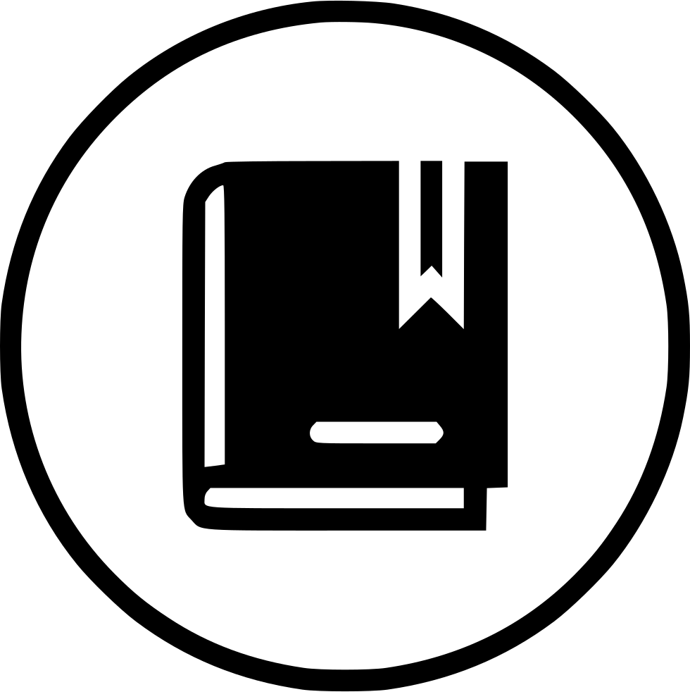 Book Icon Blackand White PNG image
