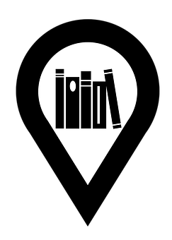 Book Lover Heart Pin Icon PNG image