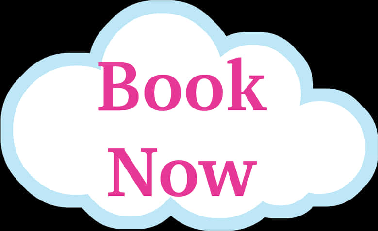 Book Now Cloud Graphic PNG image