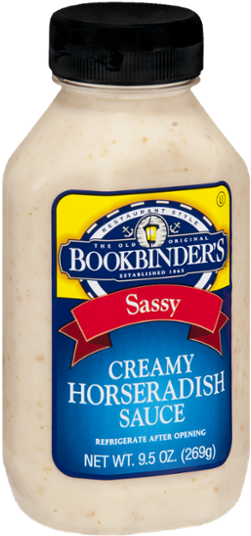 Bookbinders Creamy Horseradish Sauce Bottle PNG image