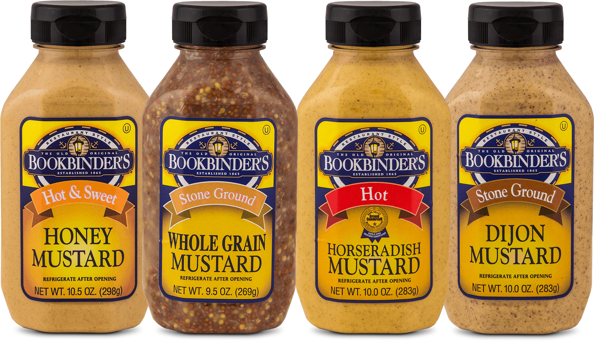 Bookbinders Mustard Variety Pack PNG image