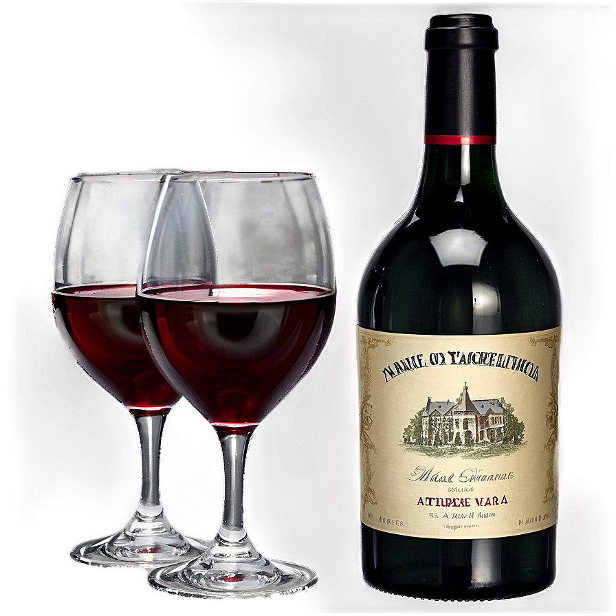 Bordeaux Red Wine Glass Png 06262024 PNG image