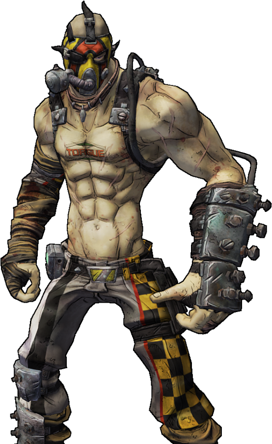 Borderlands Psycho Character Art PNG image