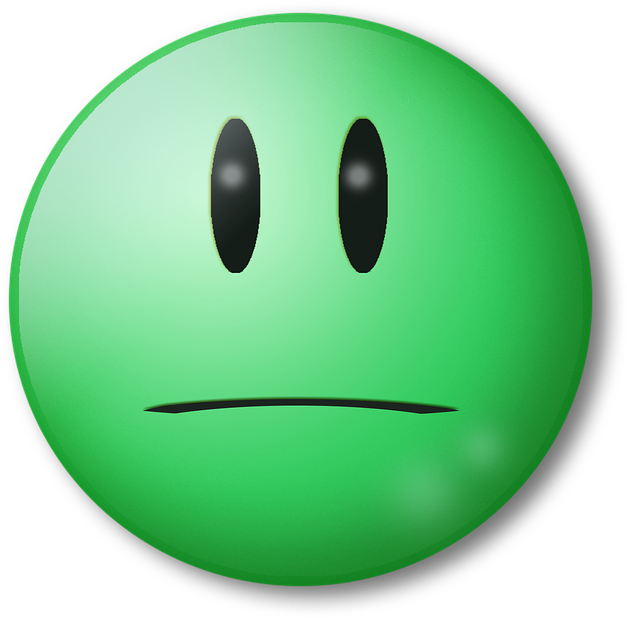 Bored Green Emoji Expression PNG image