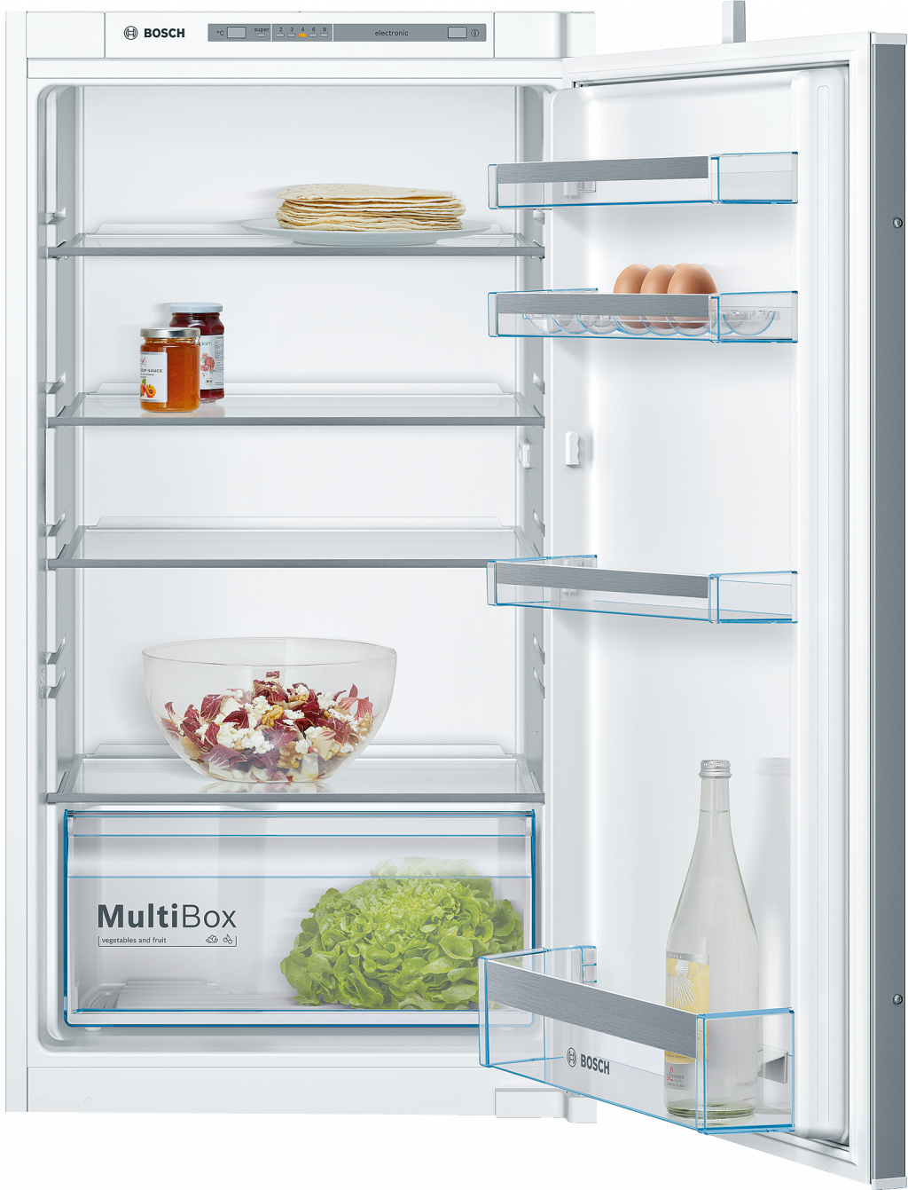 Bosch Fridge Interior Open Door PNG image