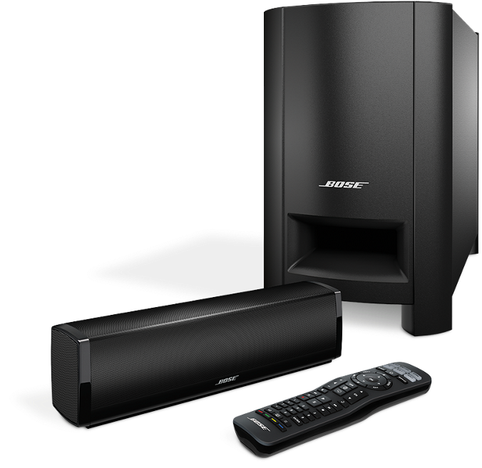 Bose Soundbarand Subwoofer Setup PNG image