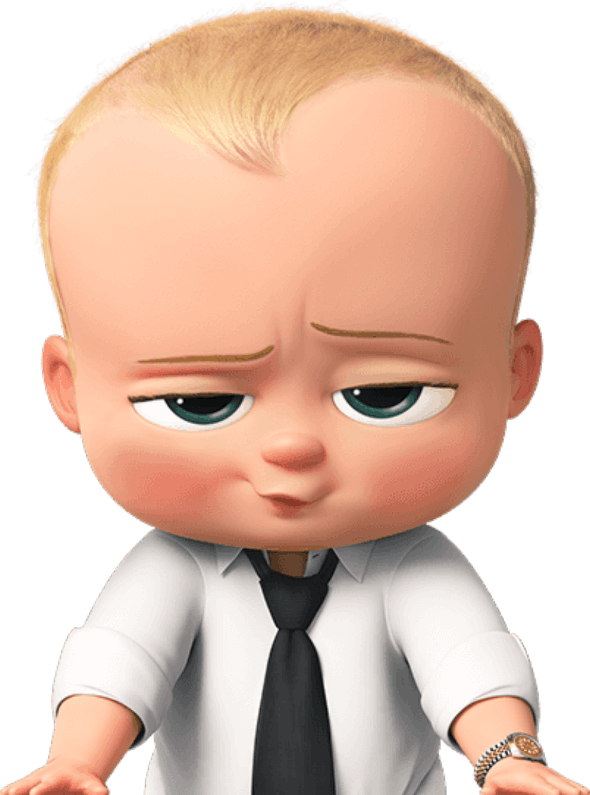 Boss Baby Character Portrait PNG image