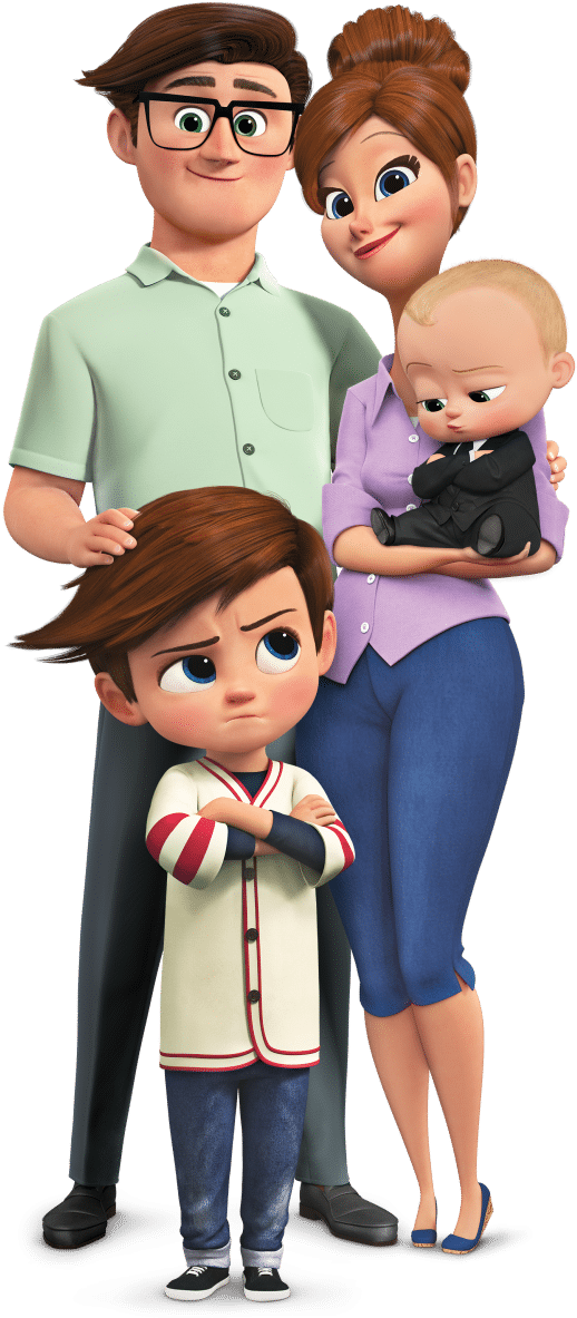 Boss Baby Family Portrait PNG image