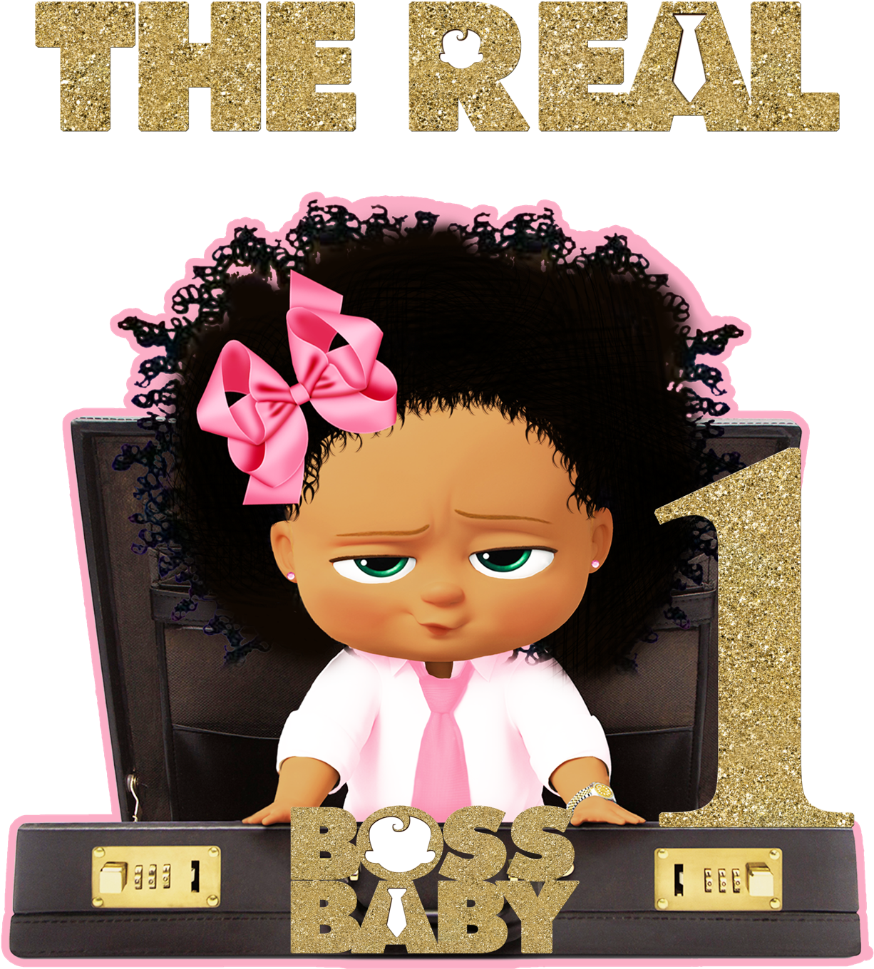 Boss Baby Girl Executive Attitude PNG image