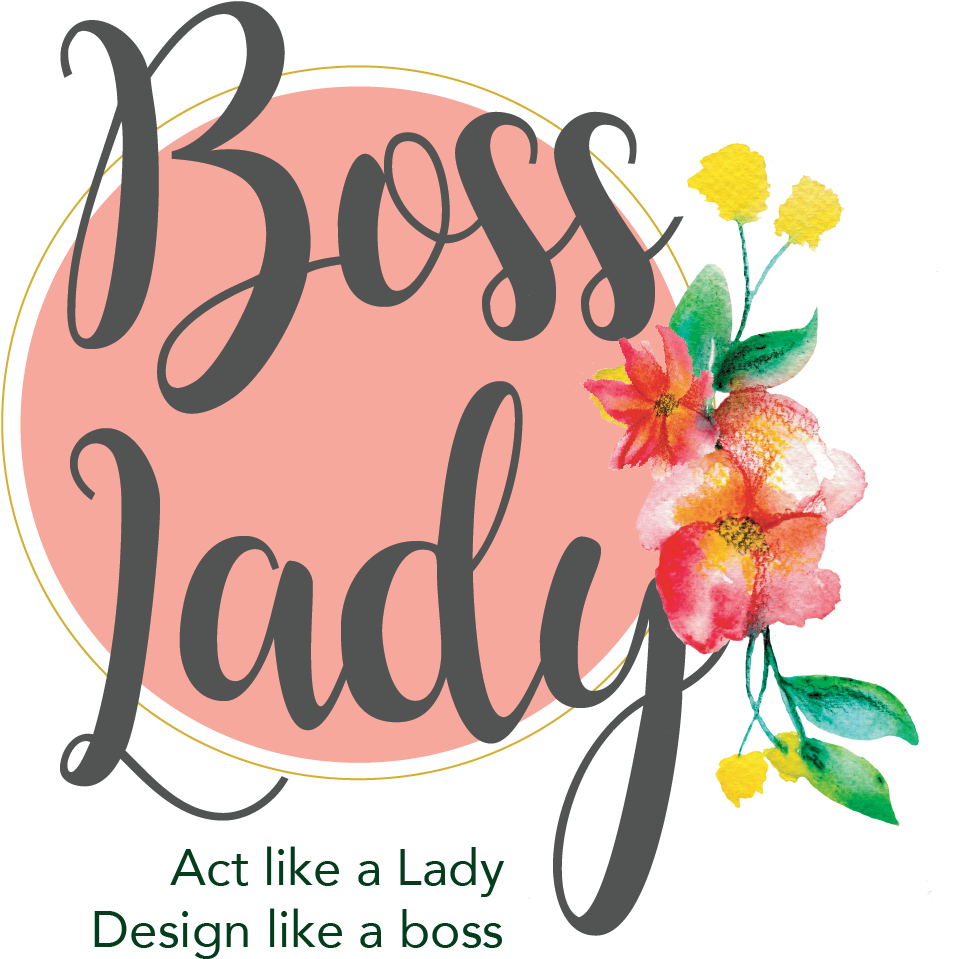 Boss Lady Floral Design PNG image