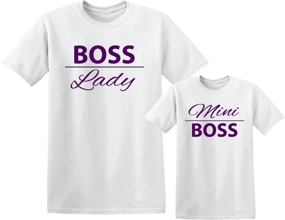 Boss Ladyand Mini Boss T Shirts PNG image