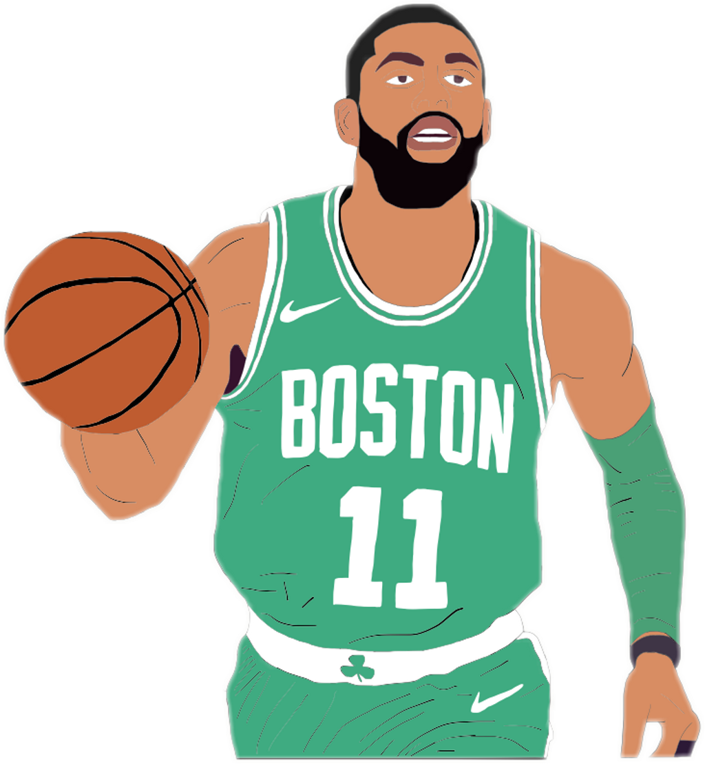 Boston Basketball Player Illustration PNG image