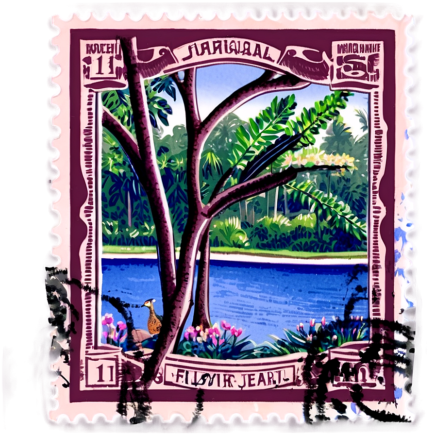 Botanical Gardens Postage Stamp Png 19 PNG image