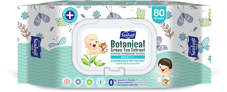 Botanical Wet Wipes Packaging PNG image