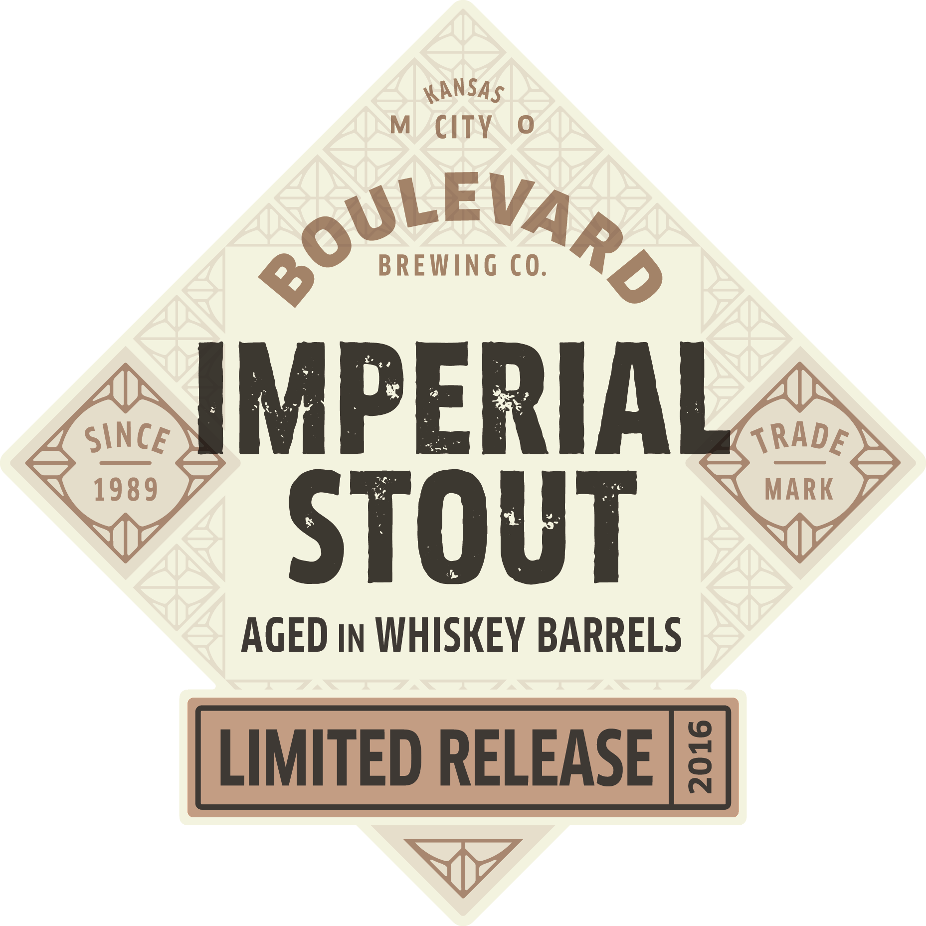 Boulevard Imperial Stout Whiskey Barrel Aged Limited Release2016 PNG image