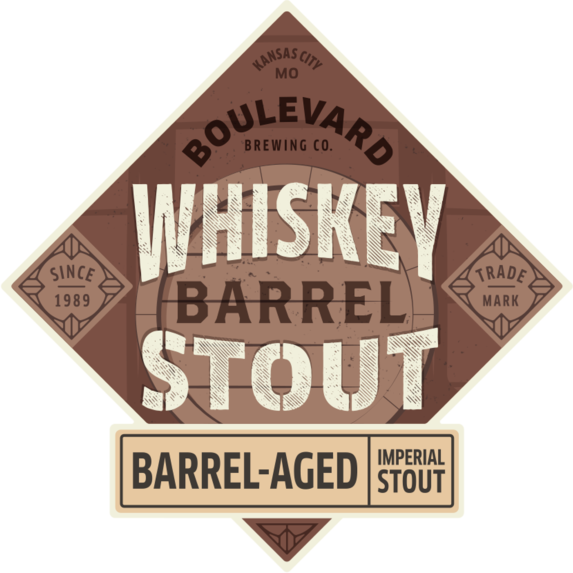 Boulevard Whiskey Barrel Stout Label PNG image