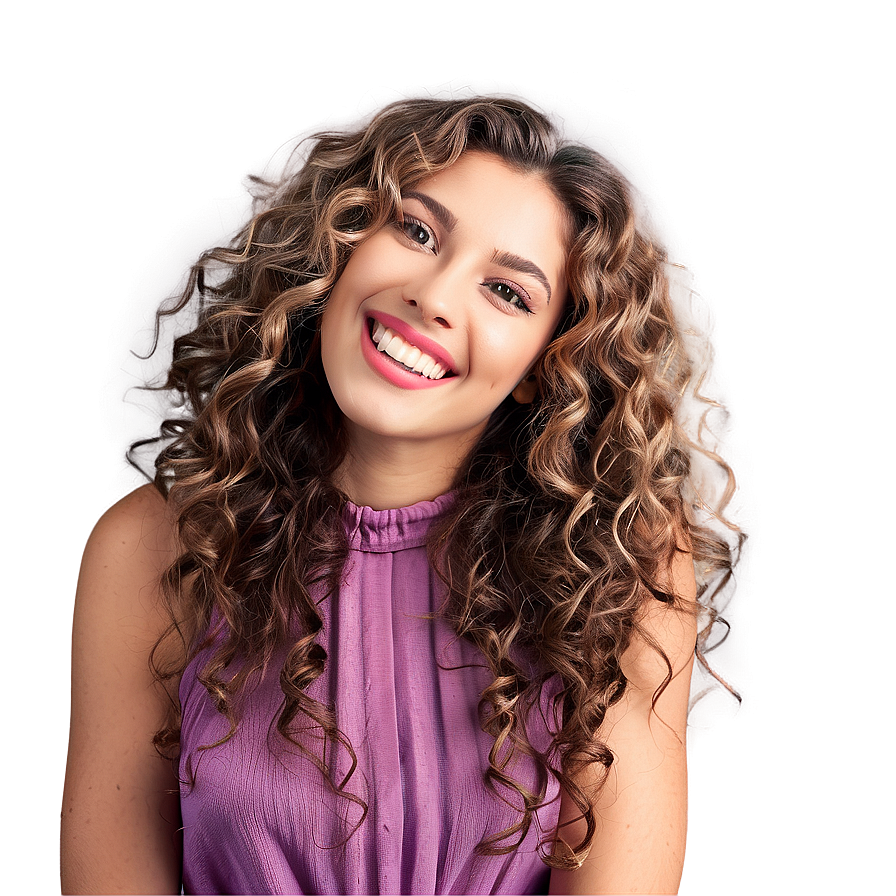 Bouncy Curly Hair Joy Png 05242024 PNG image