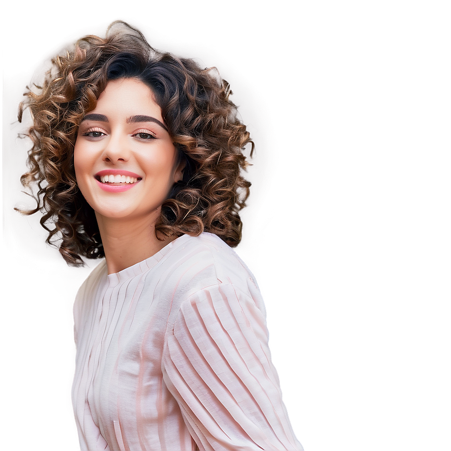 Bouncy Curly Hair Joy Png 05242024 PNG image