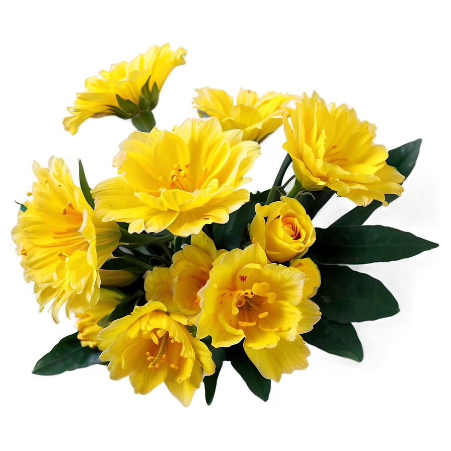 Bouquet Of Yellow Flowers Png Kxr PNG image