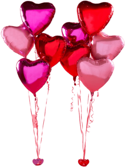 Bouquetof Heart Shaped Balloons PNG image