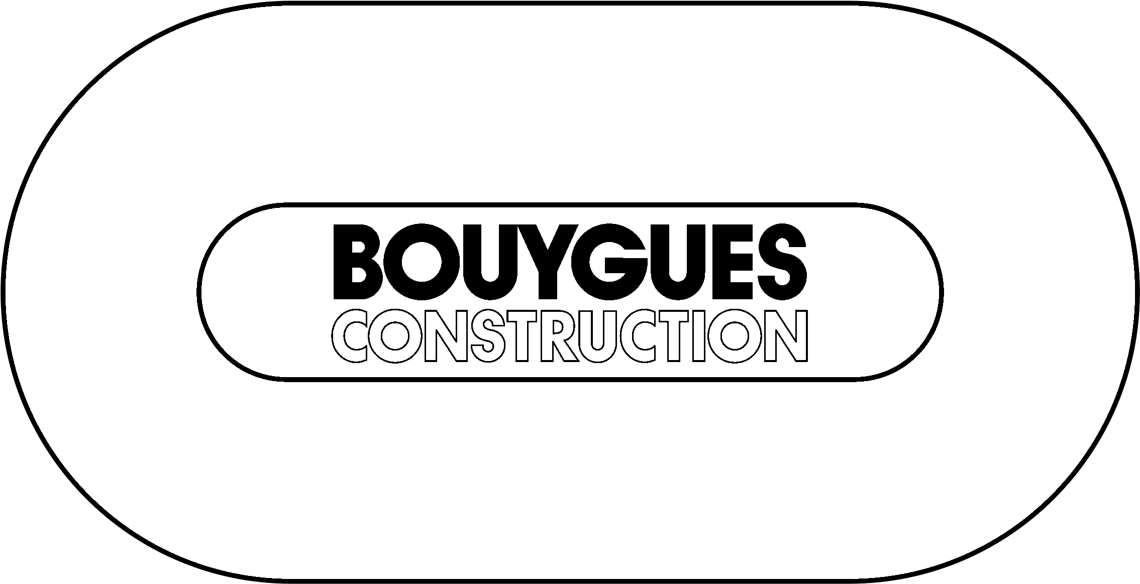 Bouygues Construction Logo Blackand White PNG image