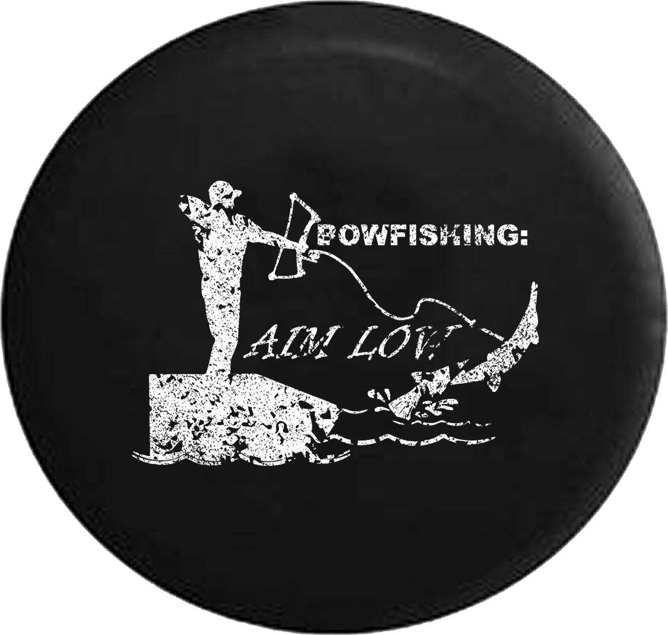 Bowfishing Aim Love Disc Graphic PNG image