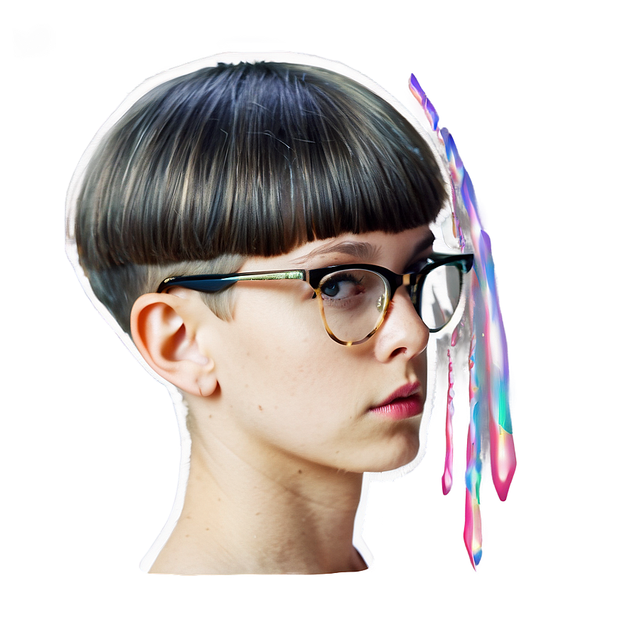 Bowl Cut With Glasses Png Pcl50 PNG image