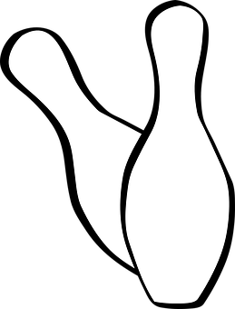 Bowling Pins Silhouette Graphic PNG image