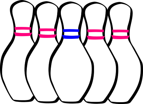 Bowling Pins Vector Illustration PNG image