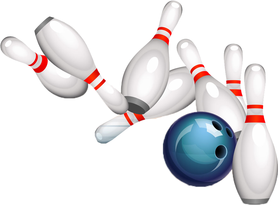 Bowling Strike Illustration PNG image