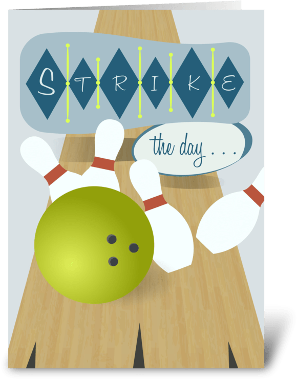 Bowling Strike The Day Illustration PNG image