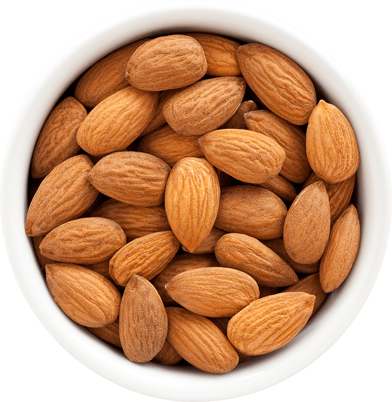 Bowlof Almonds Top View PNG image