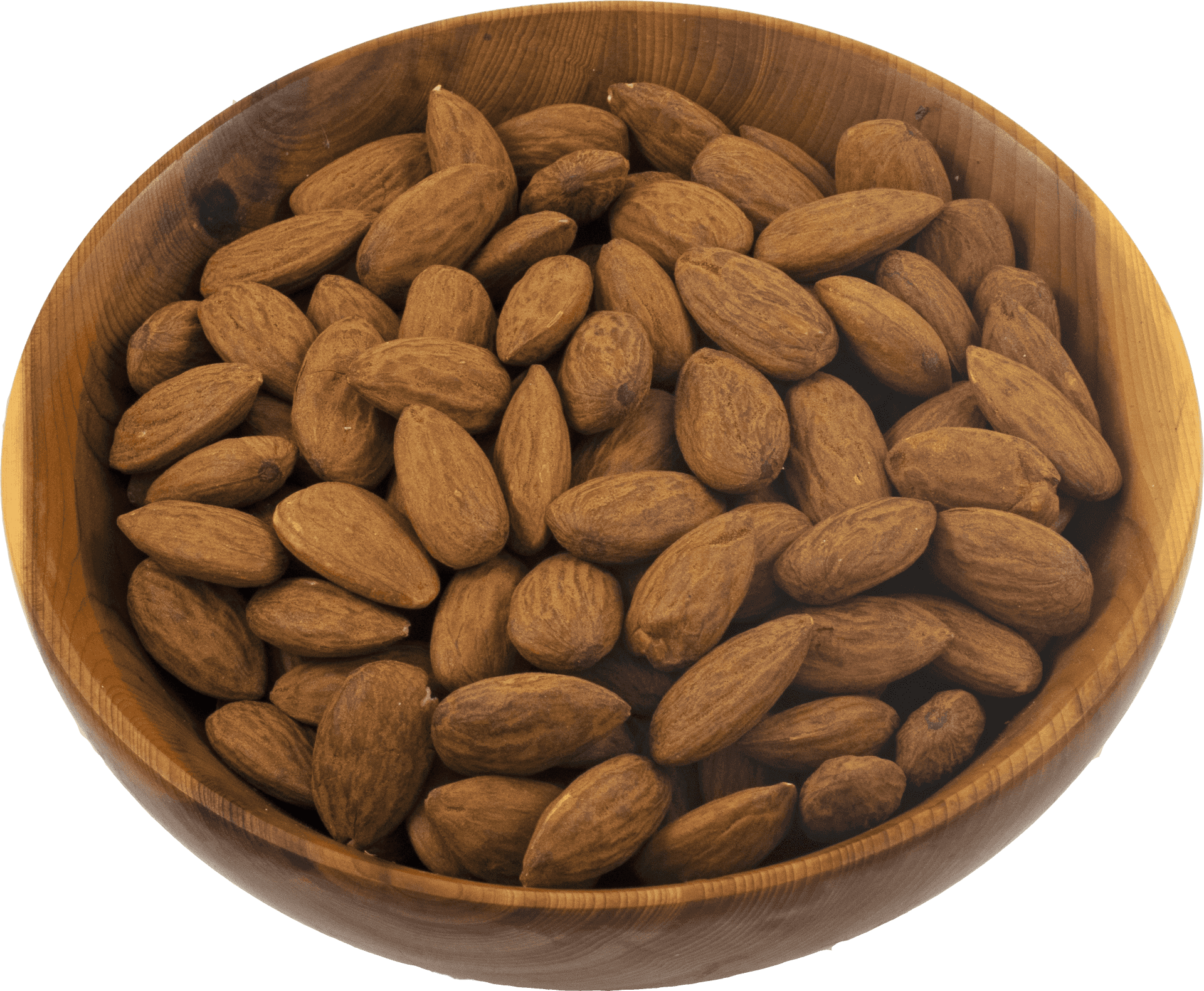 Bowlof Almonds Top View PNG image